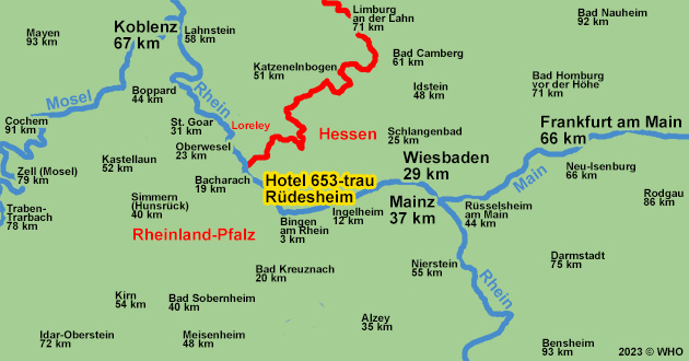 Urlaub ber Silvester in Rdesheim am Rhein mit Silvesterschifffahrt zum Silvesterfeuerwerk in Mainz