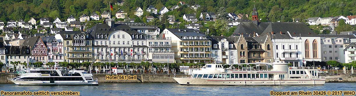 Urlaub ber Silvester direkt am Rheinufer. Silvesterkurzreise in Boppard am Rhein, ca. 100 m zur Altstadt und Fugngerzone, inmitten vom UNESCO-Weltkulturerbe Mittelrhein, im romantischen Rheintal.