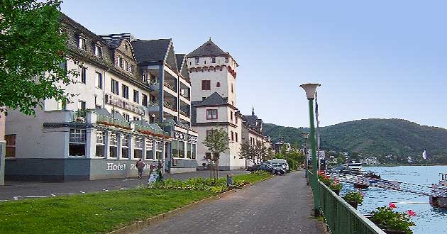 Urlaub ber Silvester am Mittelrhein, Silvesterurlaub direkt am Rheinufer in Boppard am Rhein im Tal der Loreley