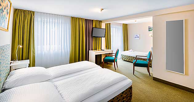 Dreibettzimmer beim Urlaub �ber Silvester in Bad Langensalza in Th�ringen